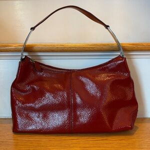 Tod's Patent Leather Burgundy Shoulder Bag